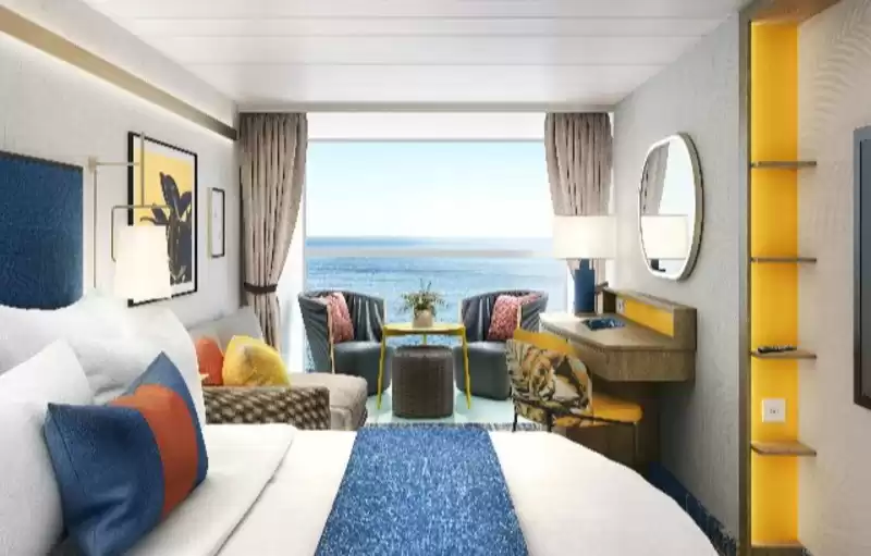 Cabina Infinite espacioso con balcón y vista al océano