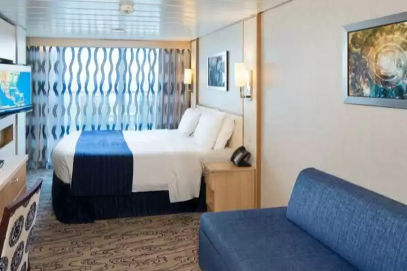 Cabina comunicada con vista al mar y balcón